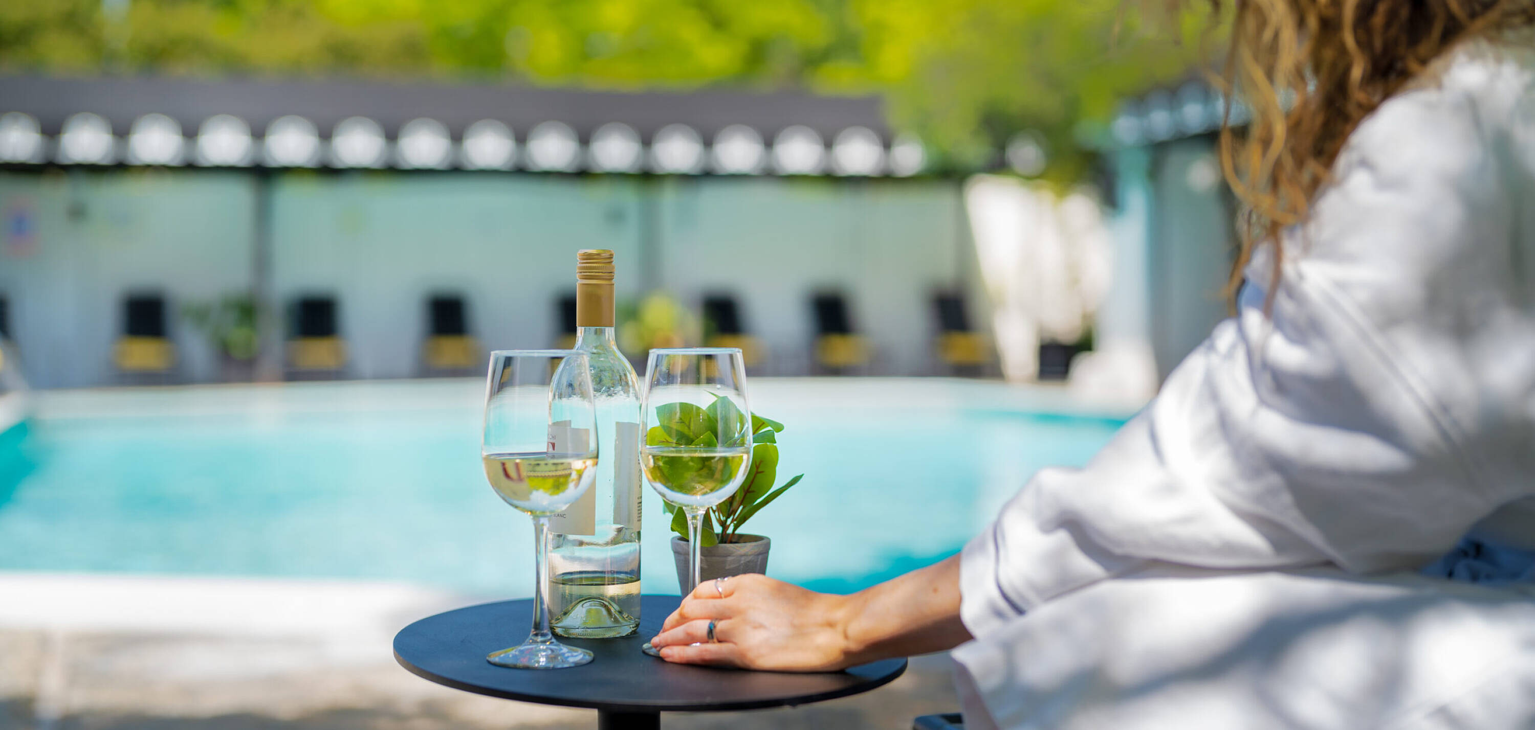 Wine Poolside